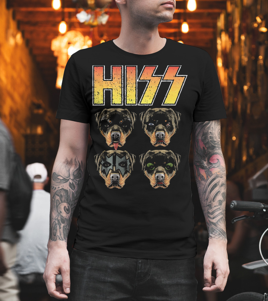 Hiss Rottweiler Rott Rottie Rockin' Faces T-Shirt