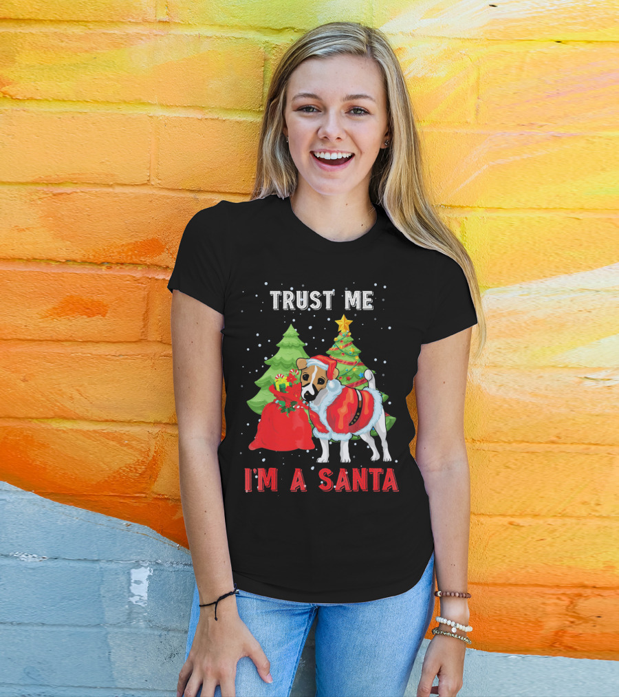 Trust Me I'm A Santa Jack Russell Dog Christmas Holiday T-Shirt