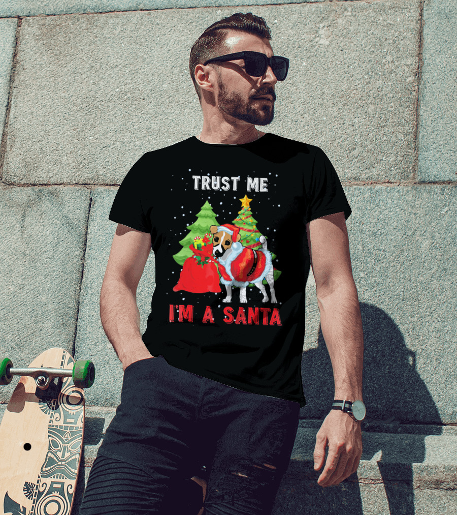 Trust Me I'm A Santa Jack Russell Dog Christmas Holiday T-Shirt