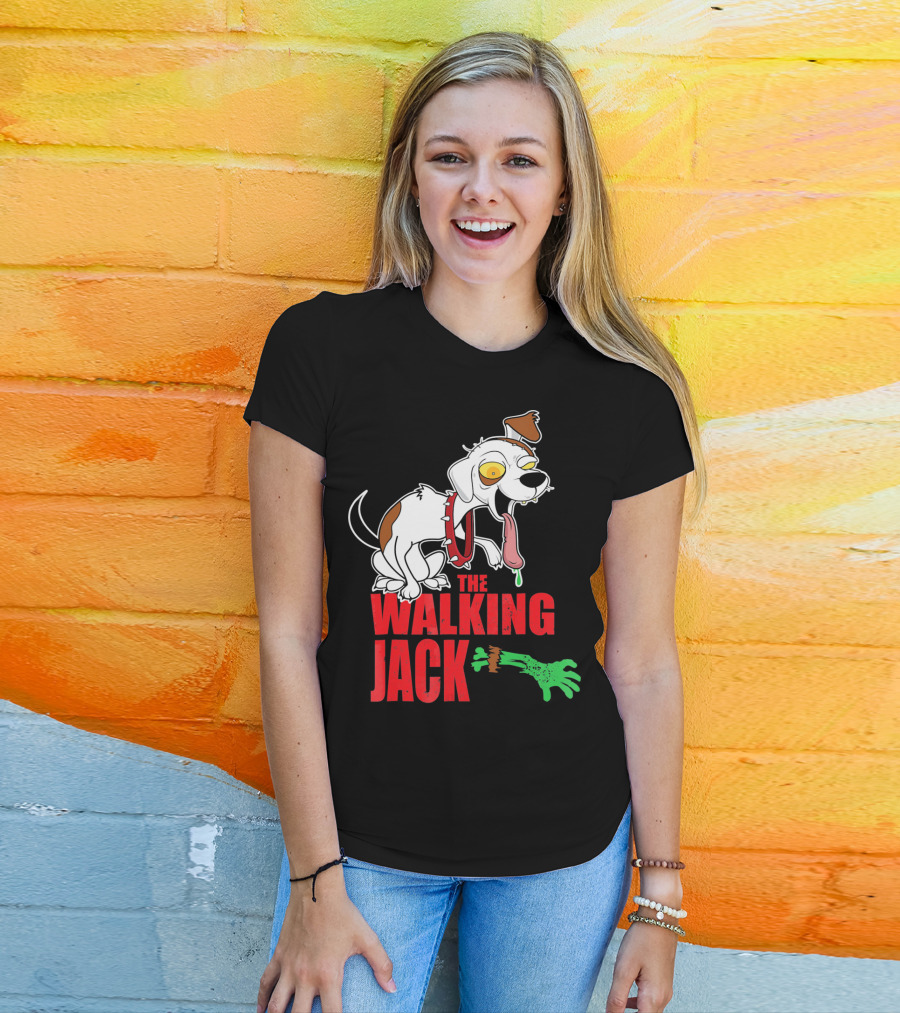 The Walking Jack Russell Terrier Zombie Hall T-Shirt