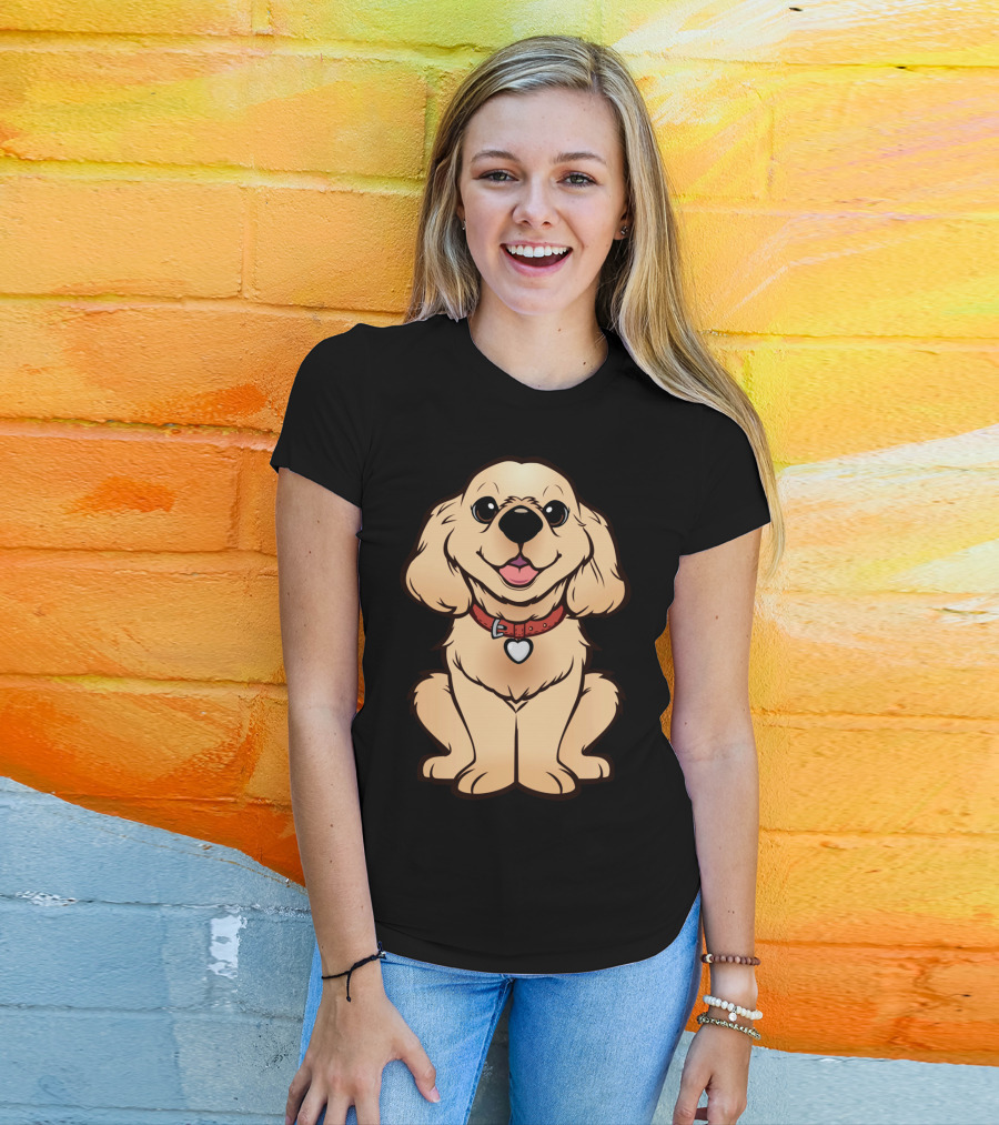 Cockapoo Retriever Cocker Dog Cartoon T-Shirt