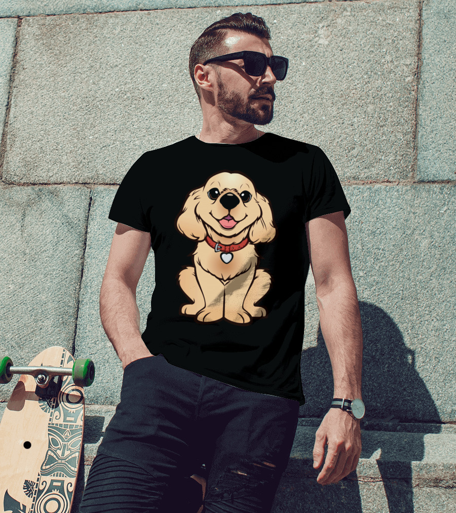 Cockapoo Retriever Cocker Dog Cartoon T-Shirt