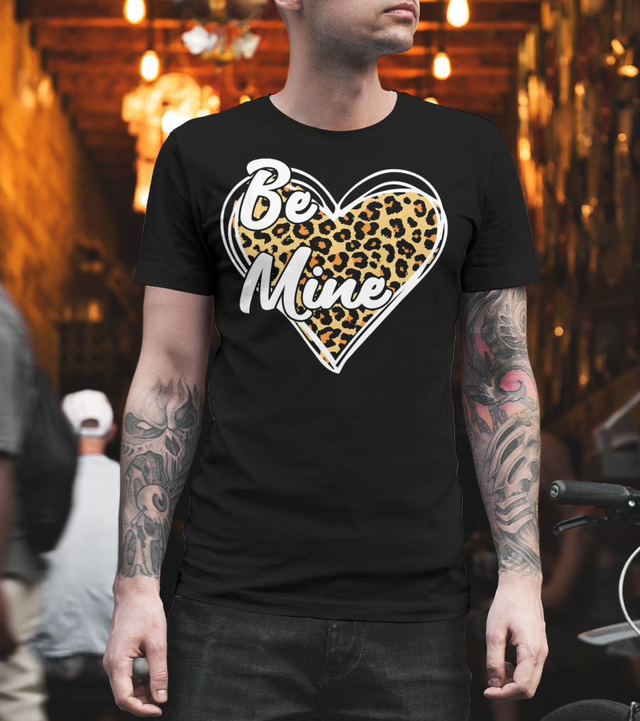 Be Mine Leopard Heart T-Shirt