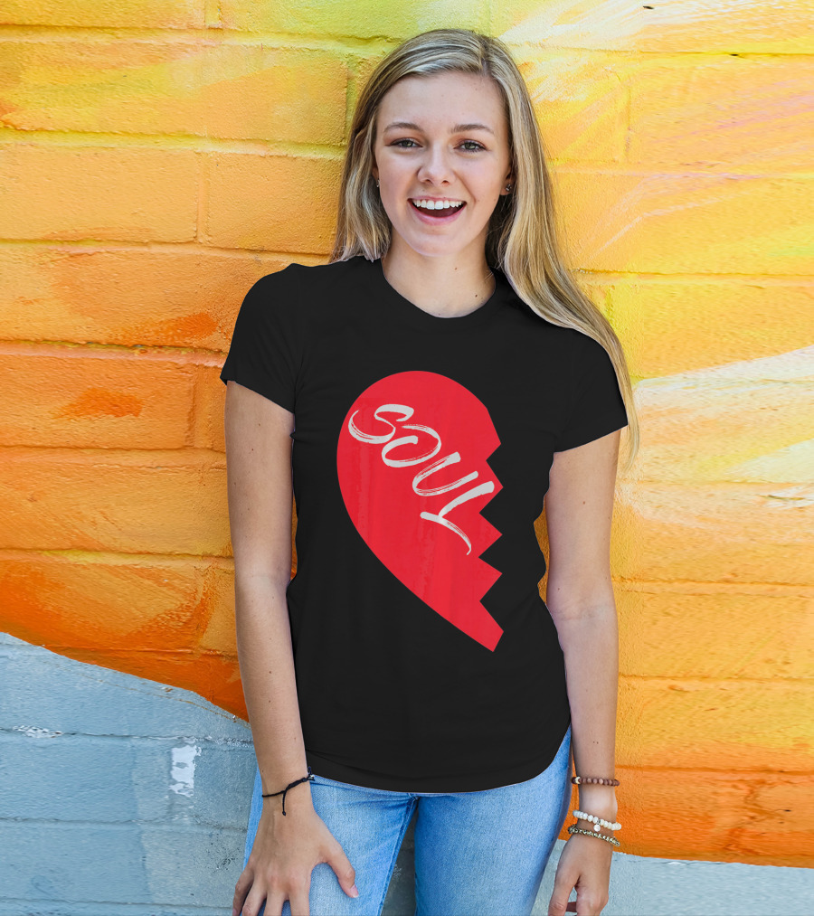 Couple Half Heart Soulmate Valentines Soul T-Shirt