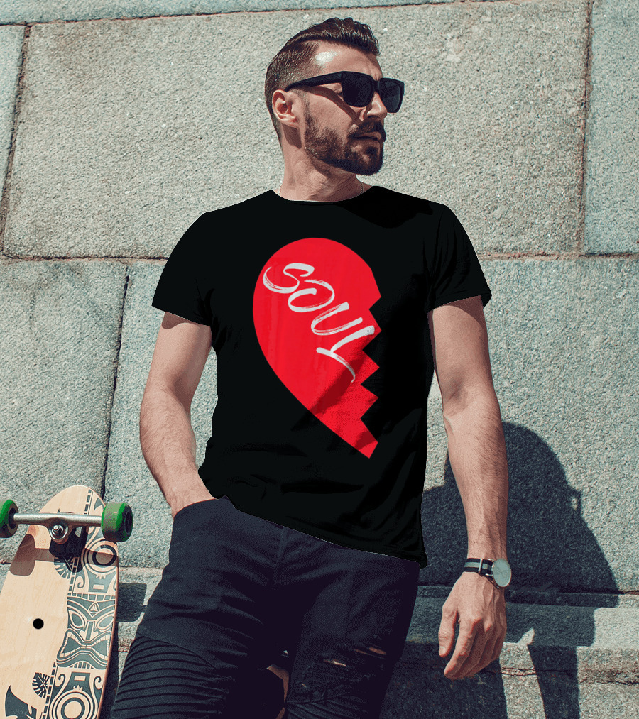 Couple Half Heart Soulmate Valentines Soul T-Shirt