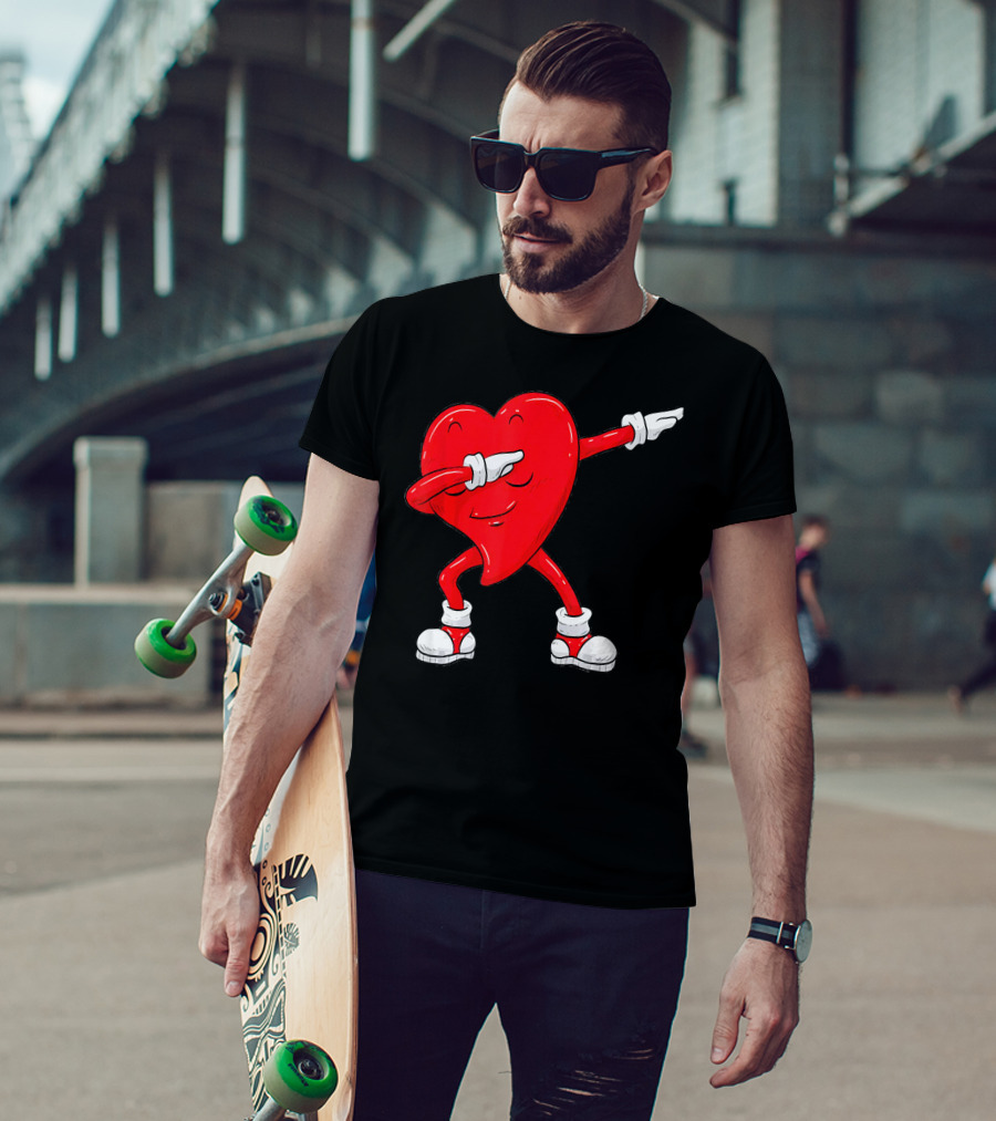 Dabbing Heart Valentine’s Day Dance Pose T-Shirt