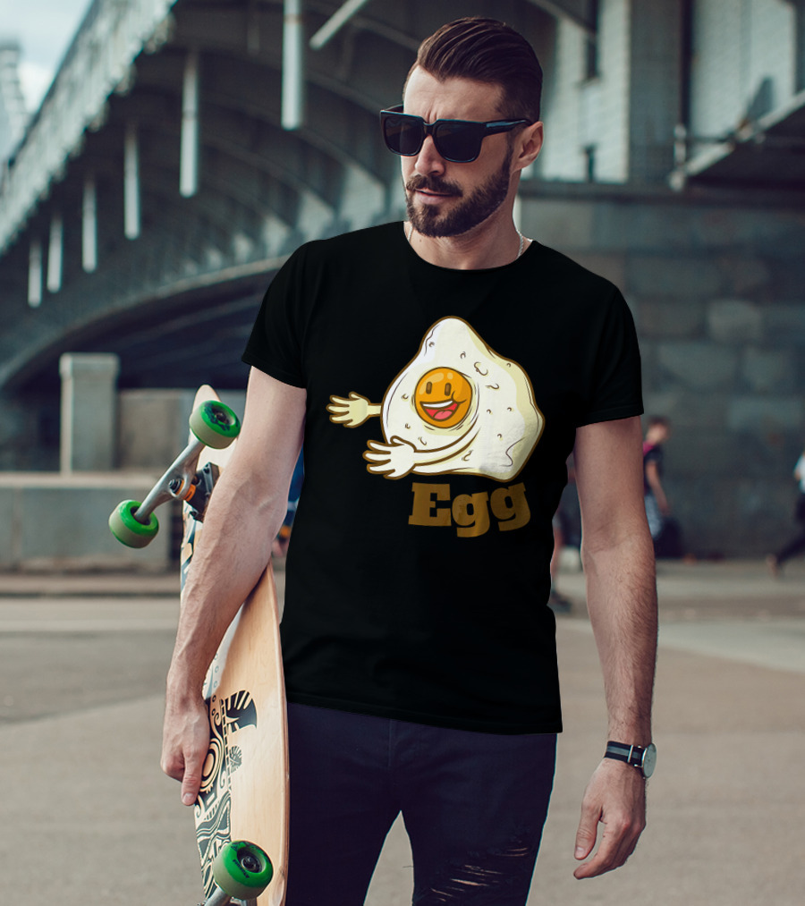 Funny Bacon And Egg Duo Valentines Hugging Egg T-Shirt
