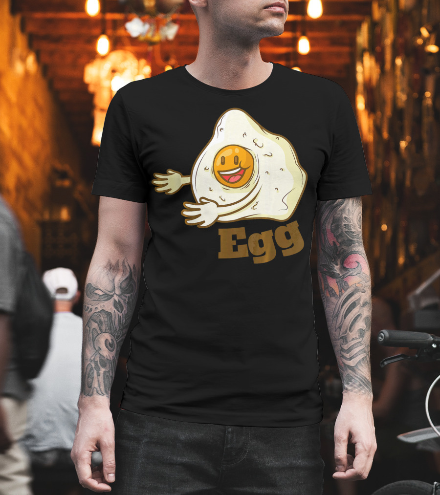 Funny Bacon And Egg Duo Valentines Hugging Egg T-Shirt