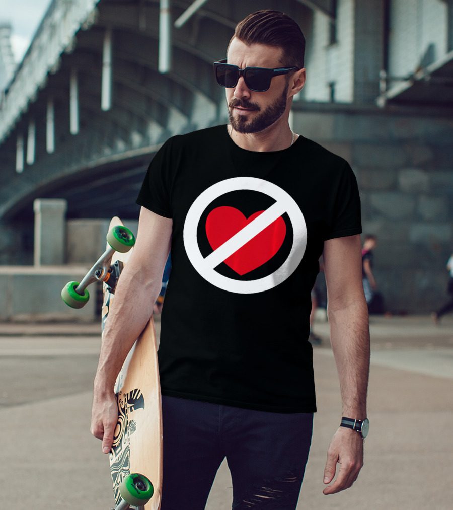 No Heart Symbol Anti Valentine Humor T-Shirt
