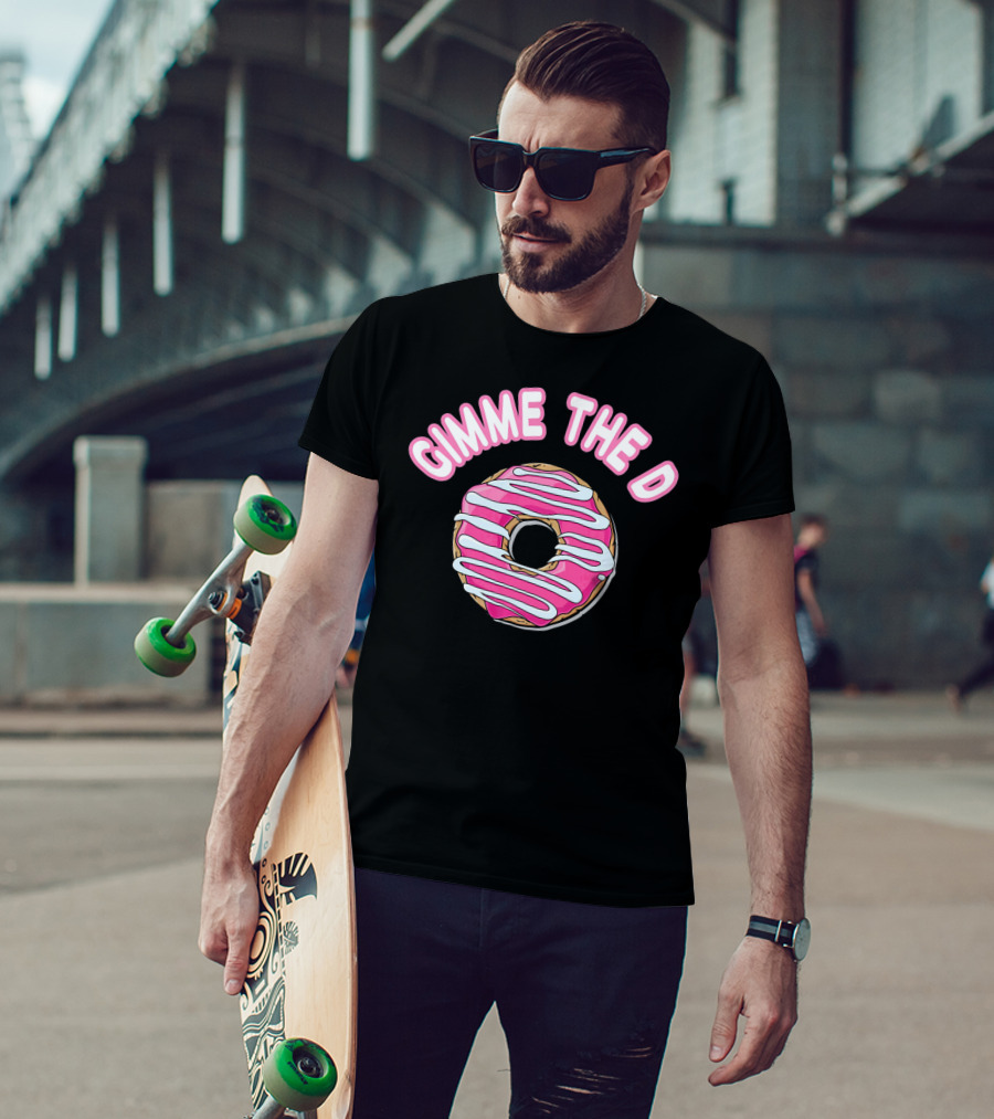 Gimme The D Pink Frosted Donut Anti Valentine T-Shirt