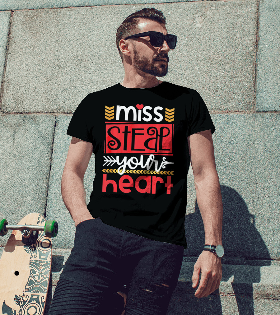 Miss Steal Your Heart Girls Valentines T-Shirt