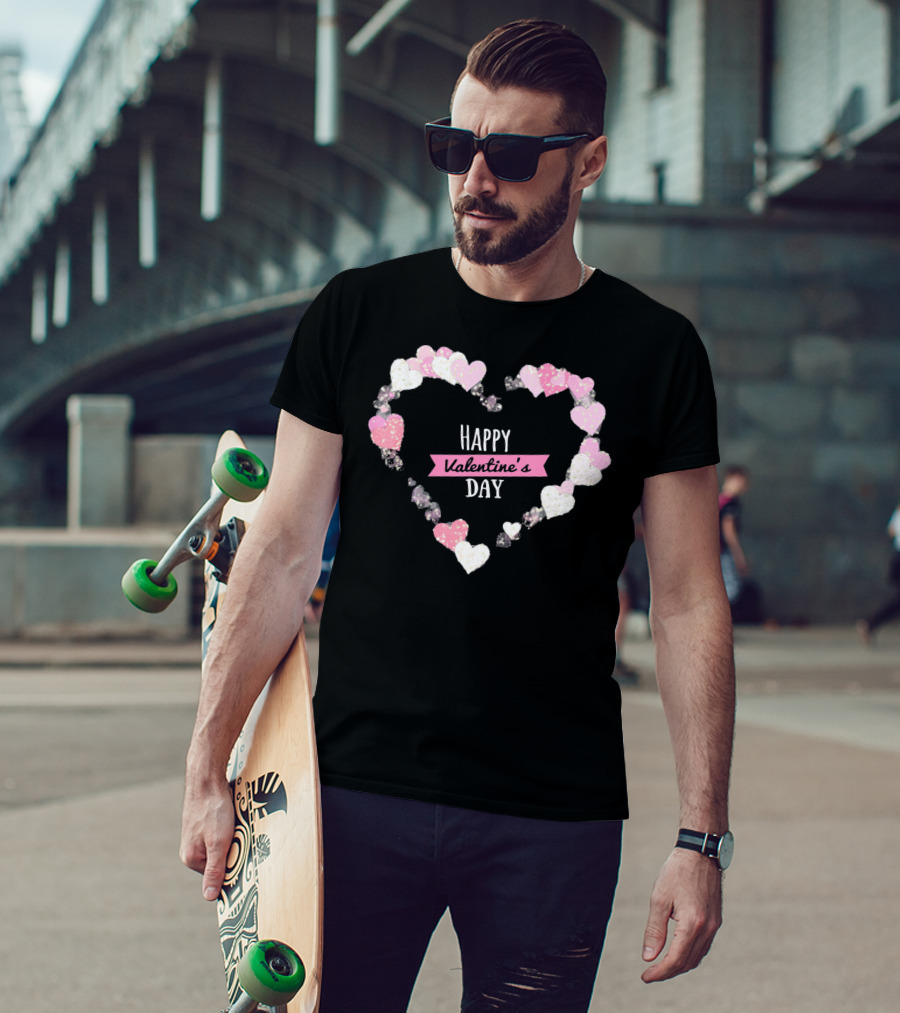 Happy Valentine's Day Heart With Cute Lover T-Shirt