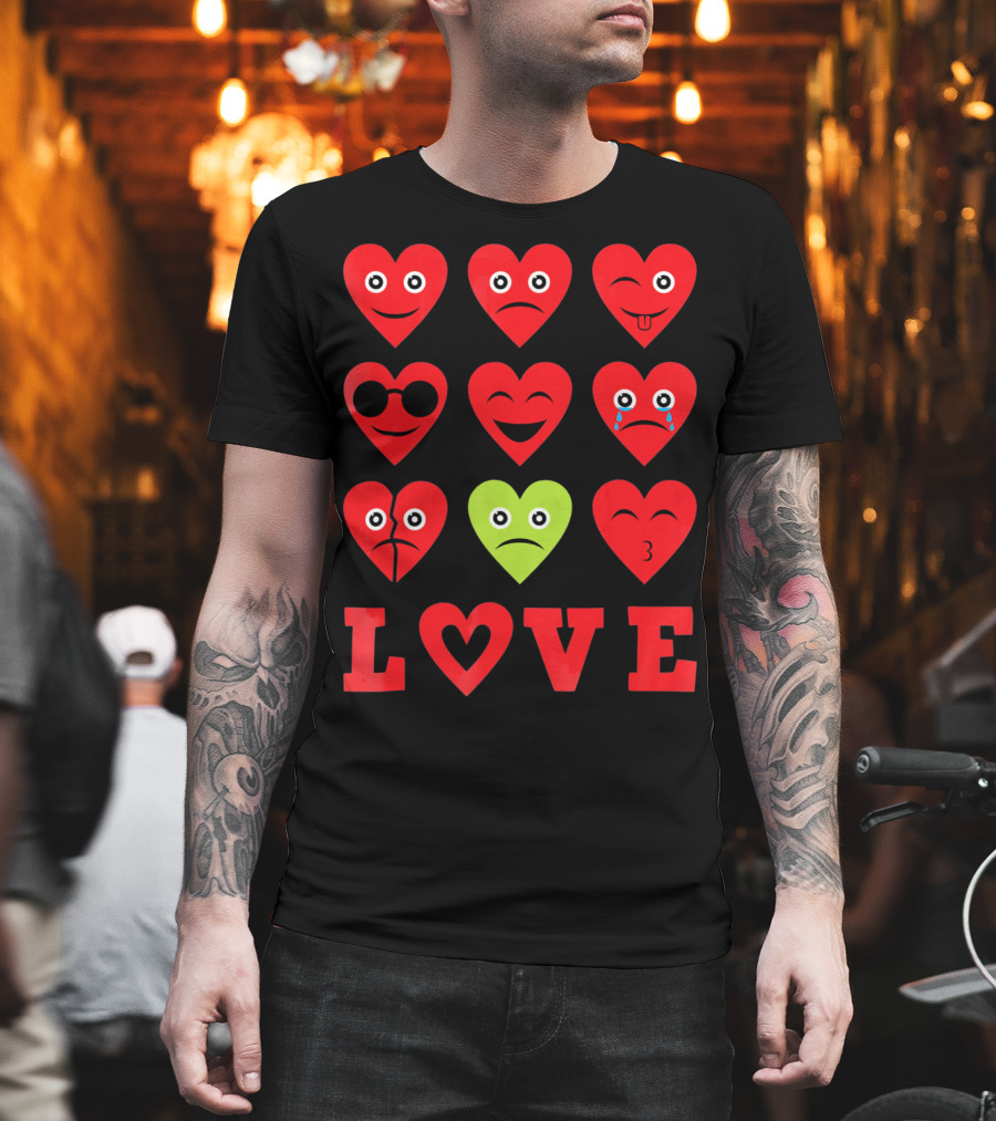 Heart Emojis Love Emoji Faces Va T-Shirt