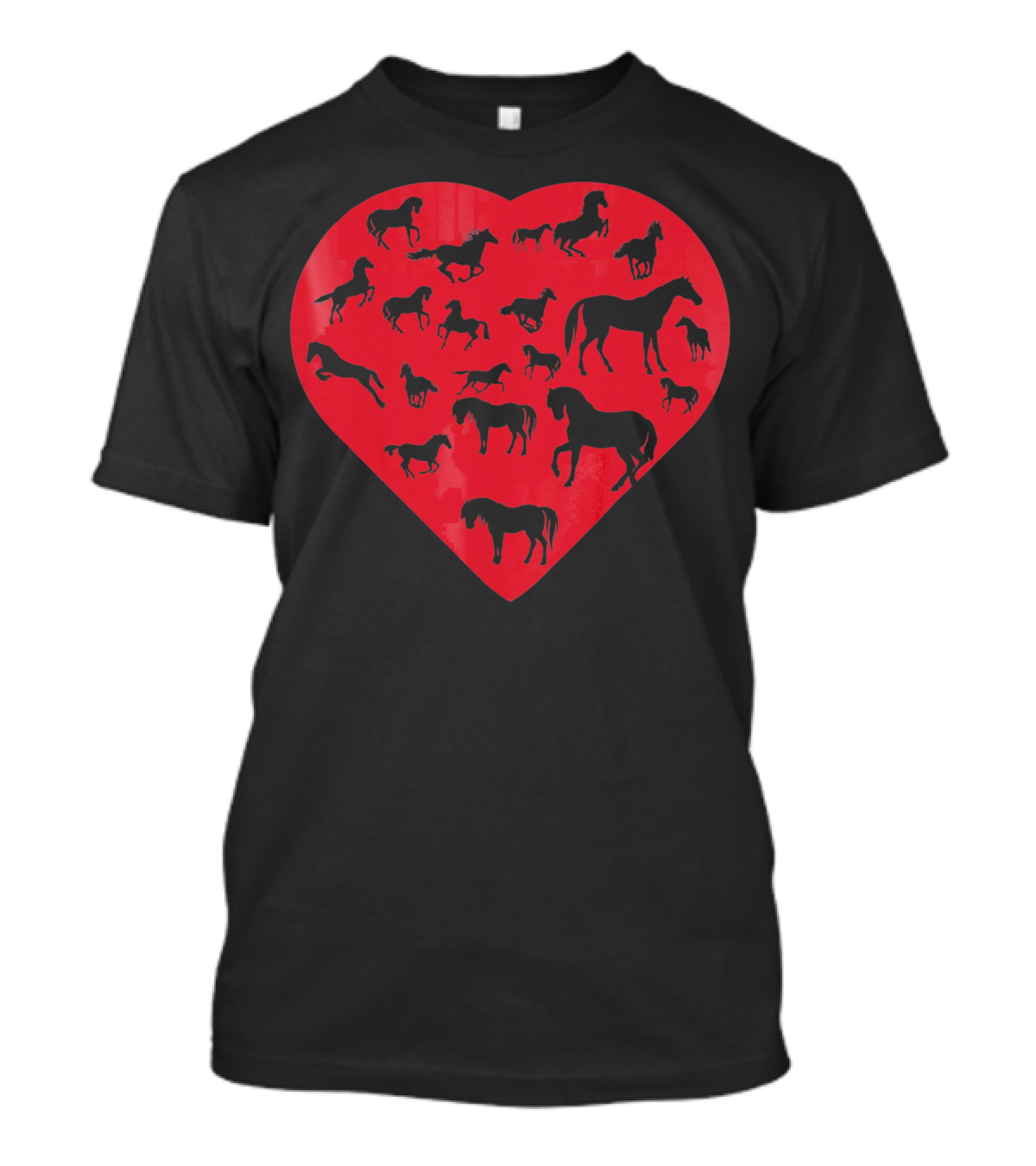 Valentine Day Heart With Horse T-Shirt