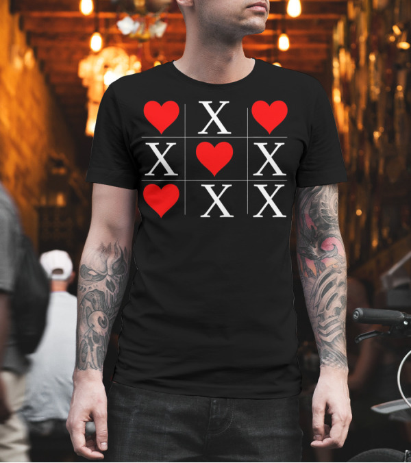 Hugs and Kisses Tic Tac Toe Valentine's X and Heart Grid T-Shirt Hugs and Kisses Tic Tac Toe Valentine's X and Heart Grid T-Shirt