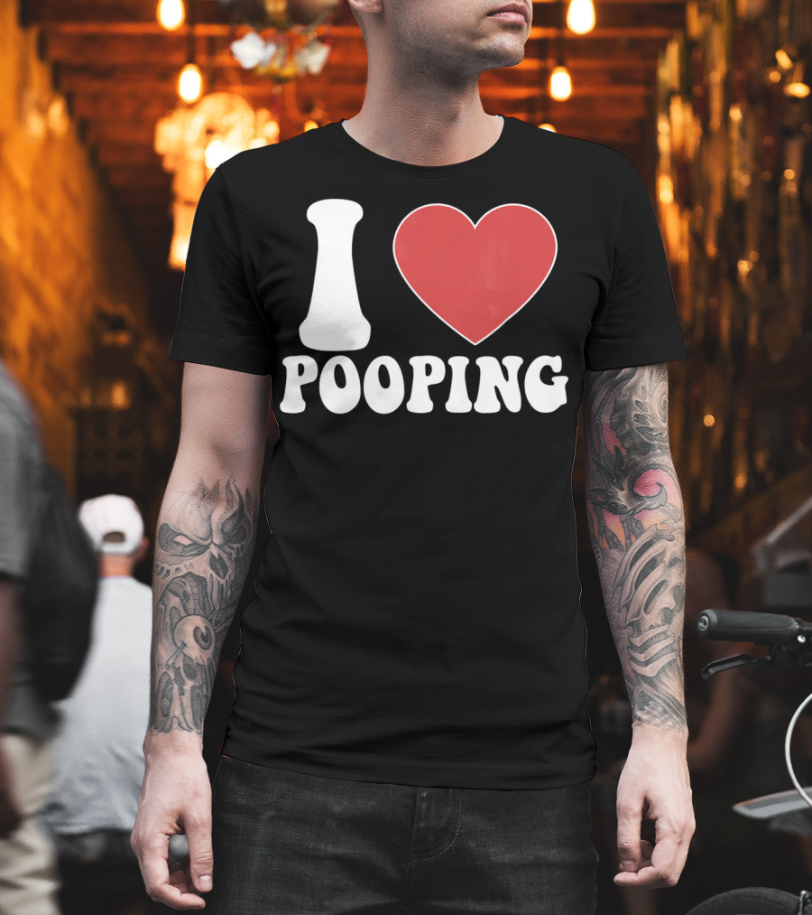 I HEART POOPING Funny Valentines T-Shirt