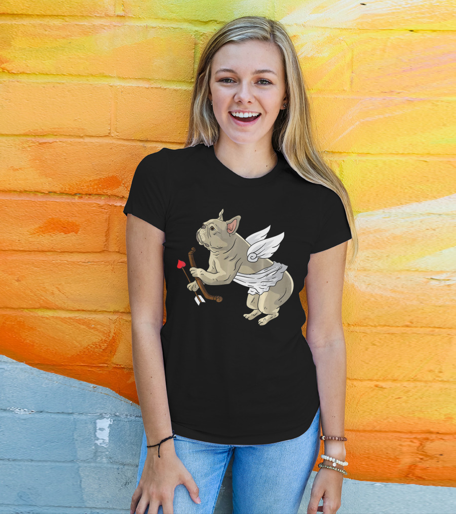 I Love Pugs Cupid Dog Lovers Valentine T-Shirt