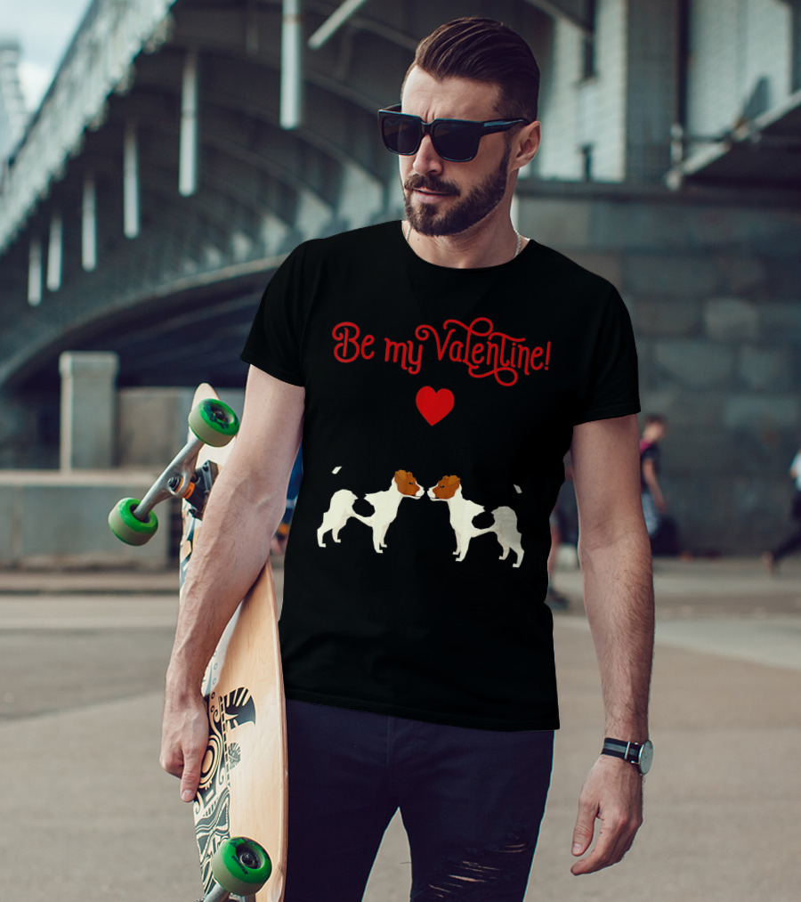 Be My Valentine Jack Russell Terrier Heart T-Shirt