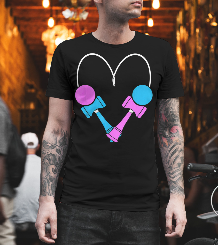 Kendama Love Trick Partners Vale Heart Shaped T-Shirt