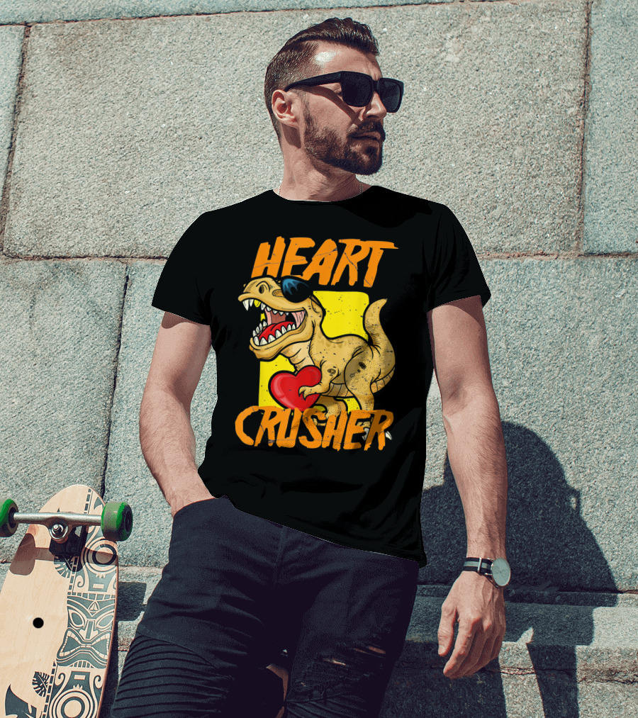 HEART CRUSHER Kids Dinosaur T-Shirt
