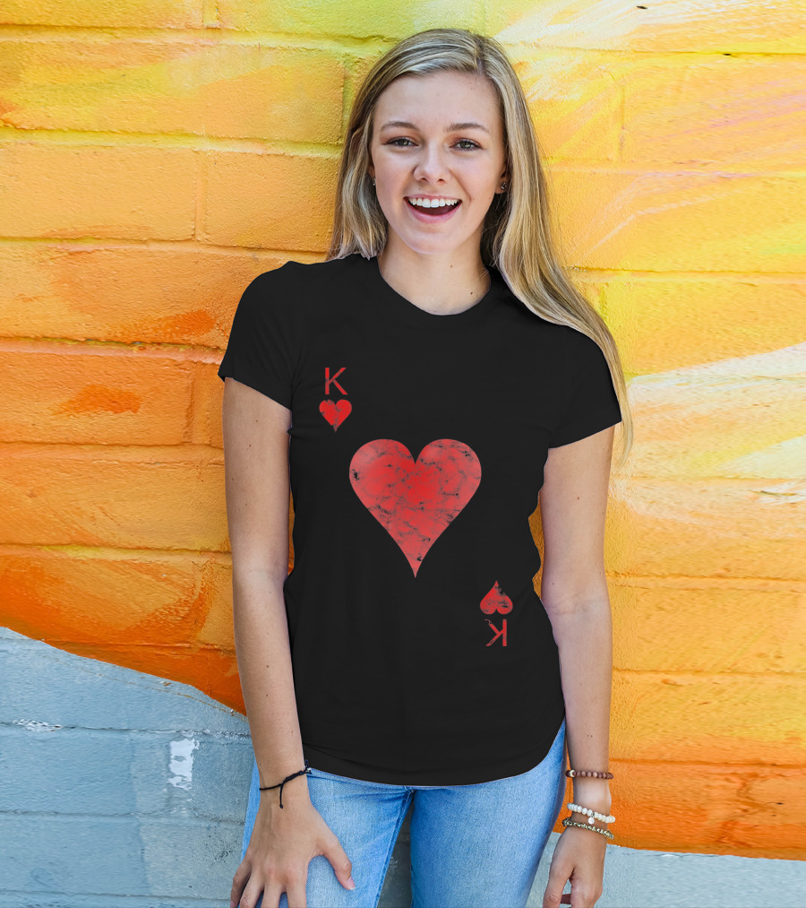 King Of Hearts Love Playing Card T-Shirt