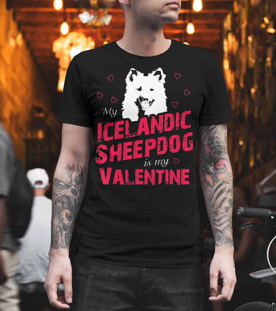 My Icelandic Sheepdog Is My Valentine With Heart T-Shirt