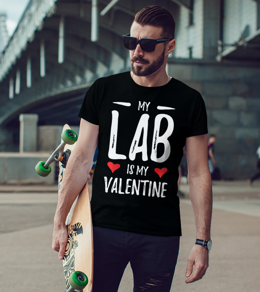 My Lab Is My Valentine Hearts T-Shirt