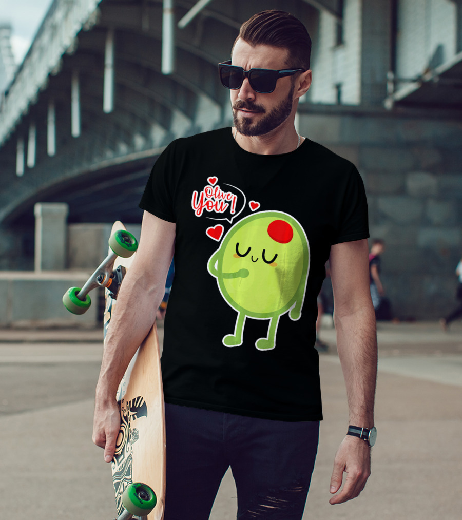 Olive You Cute Valentines Day Love T-Shirt