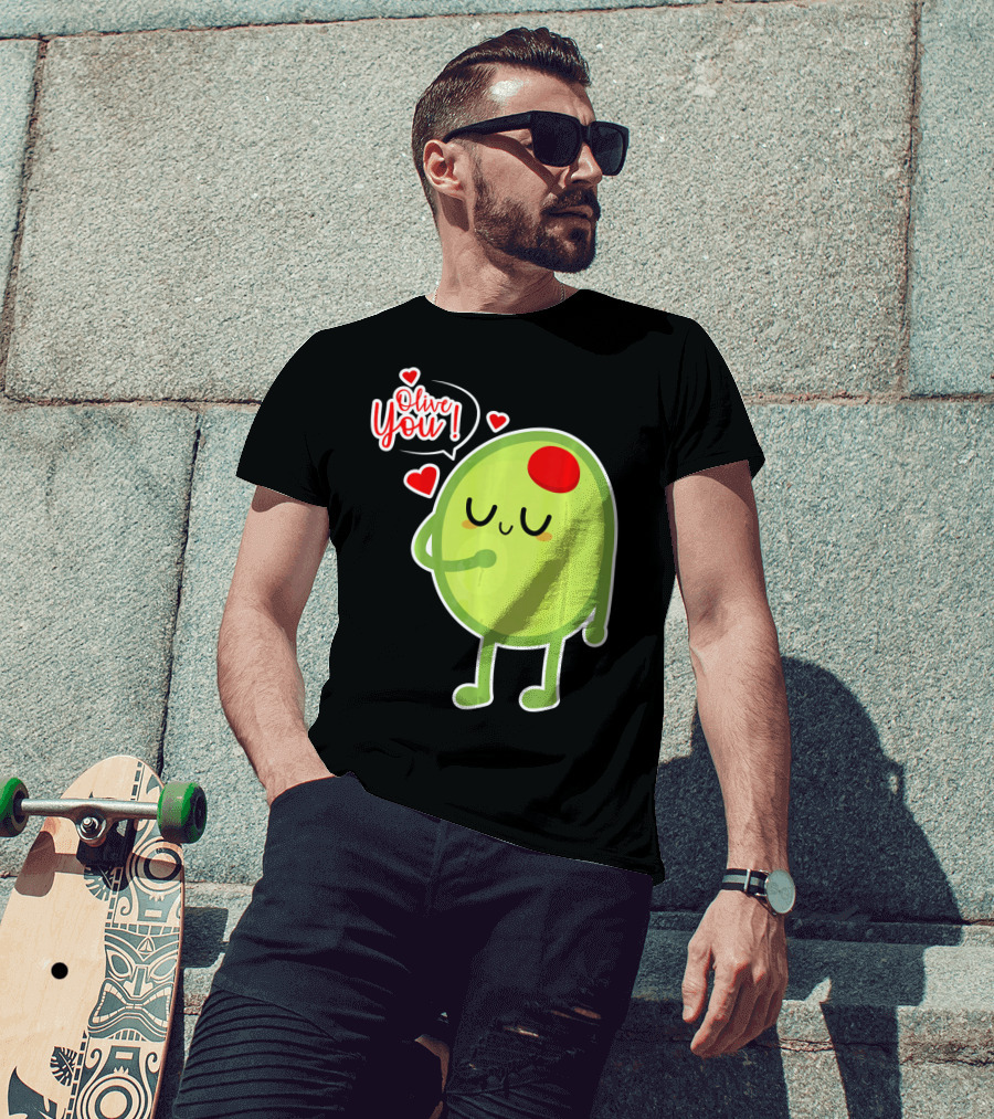 Olive You Cute Valentines Day Love T-Shirt