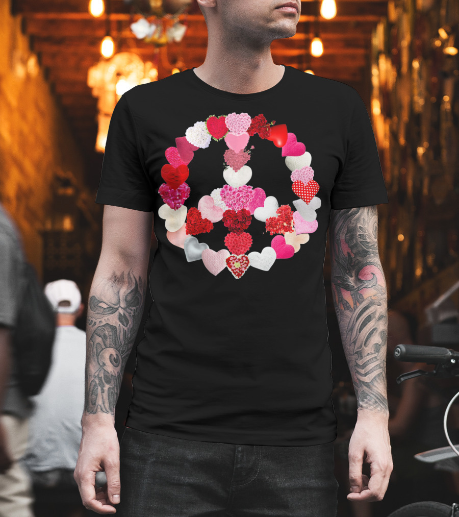 Valentine Heart Peace Sign T-Shirt