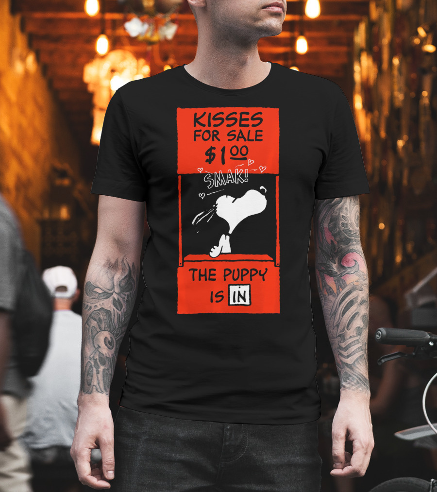 Peanuts Snoopy Kisses for Sale $1.00 Valentine Puppy is In T-Shirt