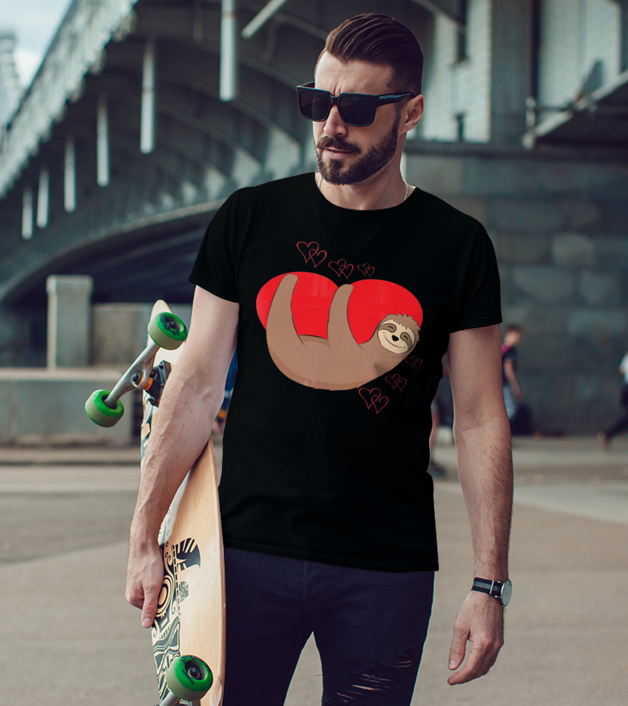 Valentines Sloth Heart T-Shirt