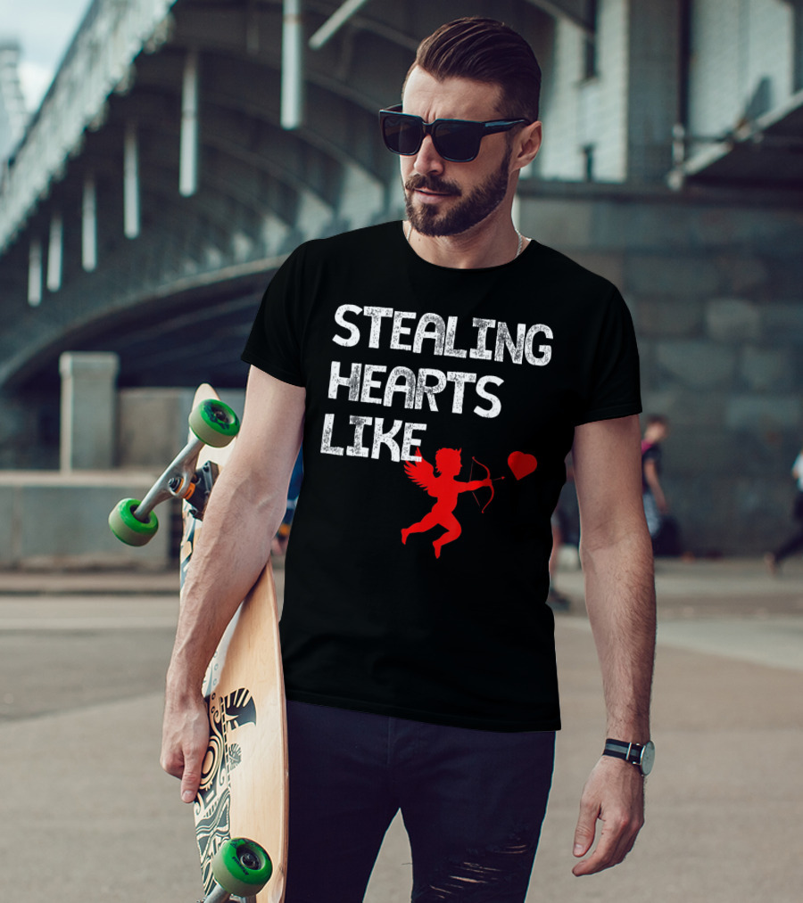 Stealing Hearts Like Cupid Kids Funny Va T-Shirt