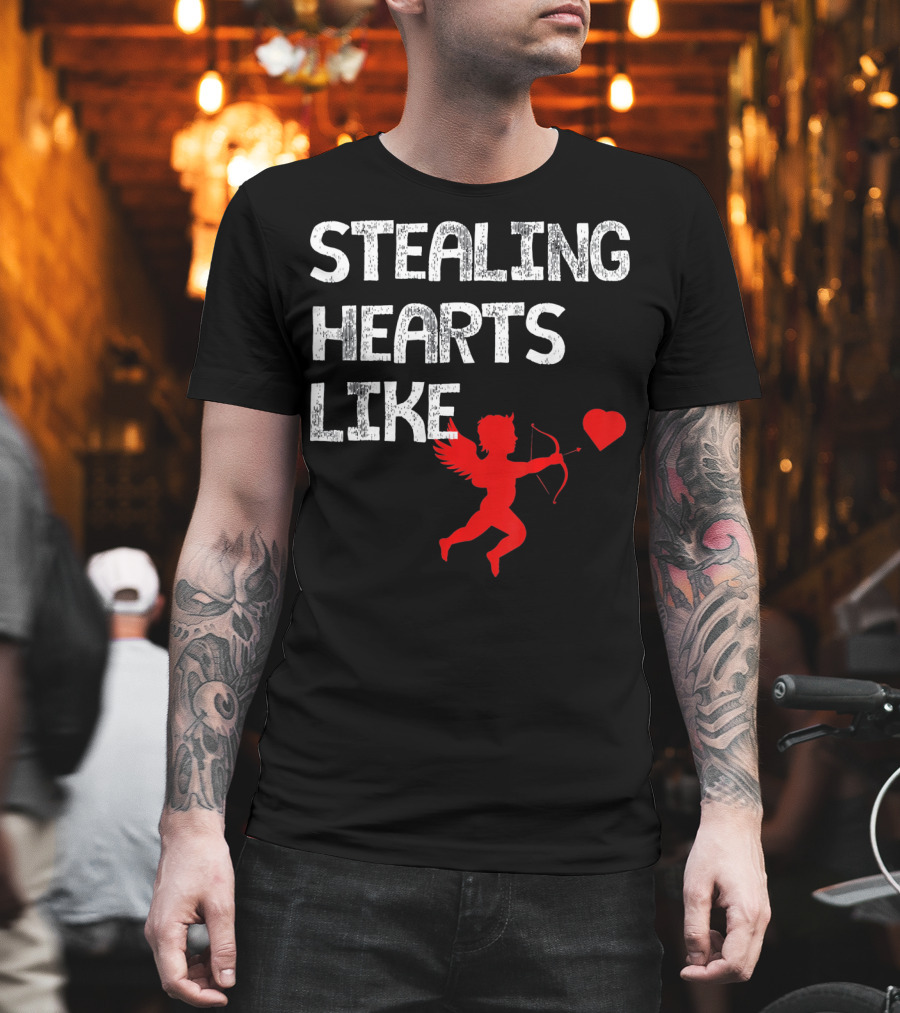 Stealing Hearts Like Cupid Kids Funny Va T-Shirt