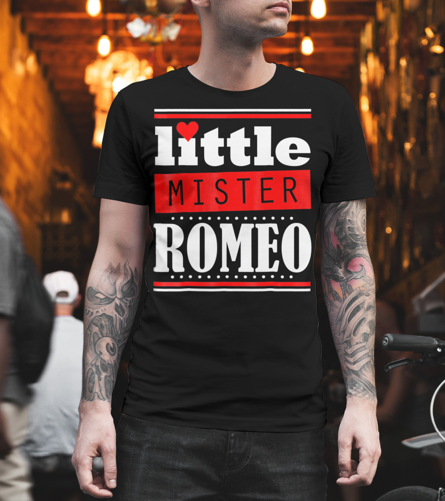 Little Mister Romeo Cute Funny Valentine Heart T-Shirt