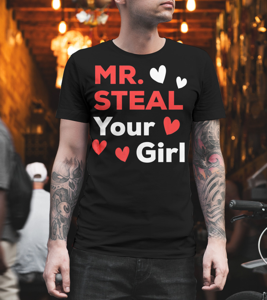 MR. STEAL YOUR GIRL Boys Funny Vale T-Shirt