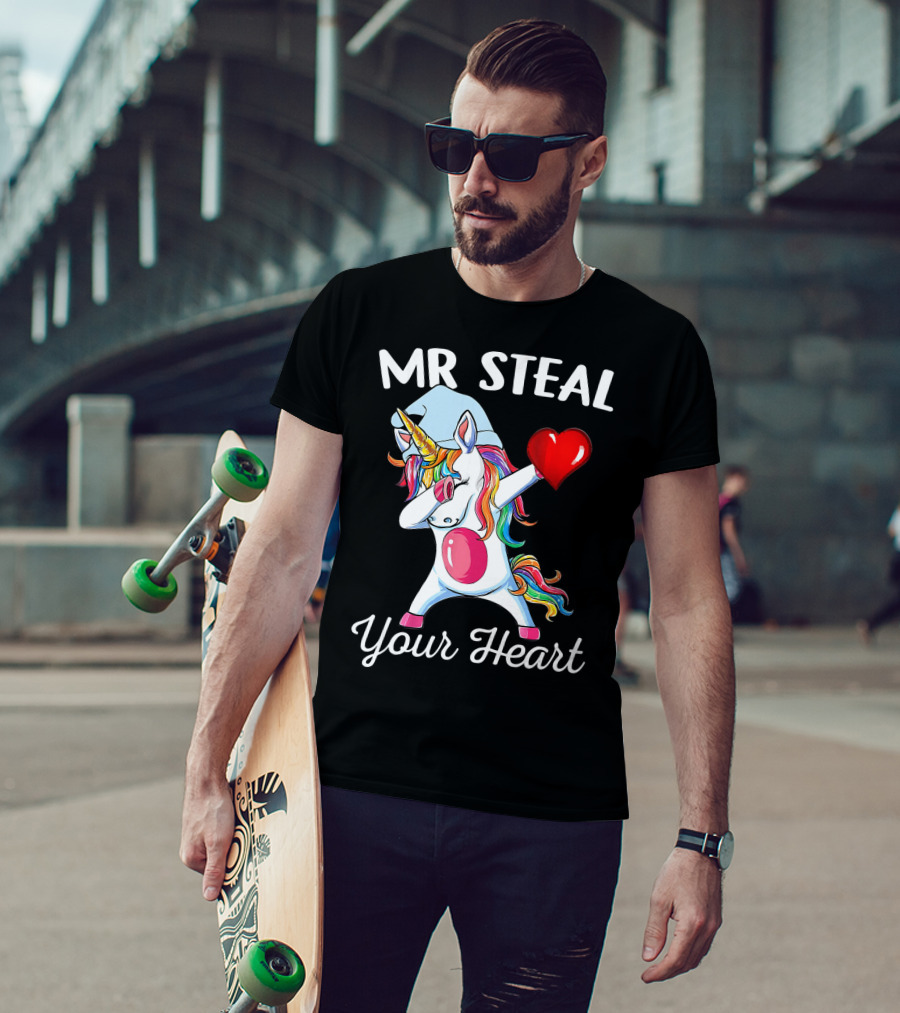 MR Steal Your Heart Dabbing Unicorn T-Shirt