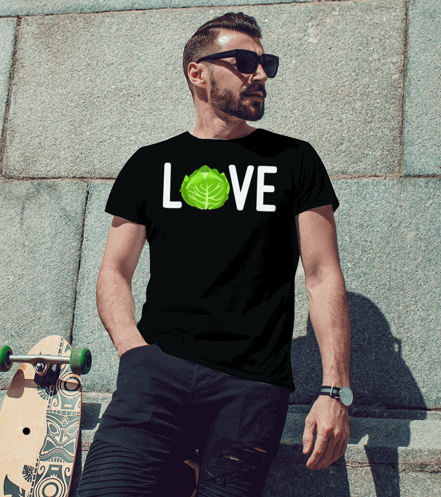 Love Cabbage Eating Clean Vegetarian Food T-Shirt