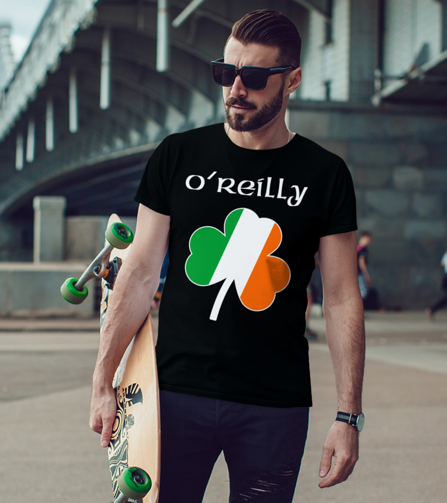 O'Reilly Irish Flag Shamrock Ireland T-Shirt