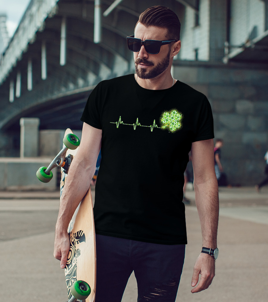 HeartBeat Shamrock St Patricks Day T-Shirt