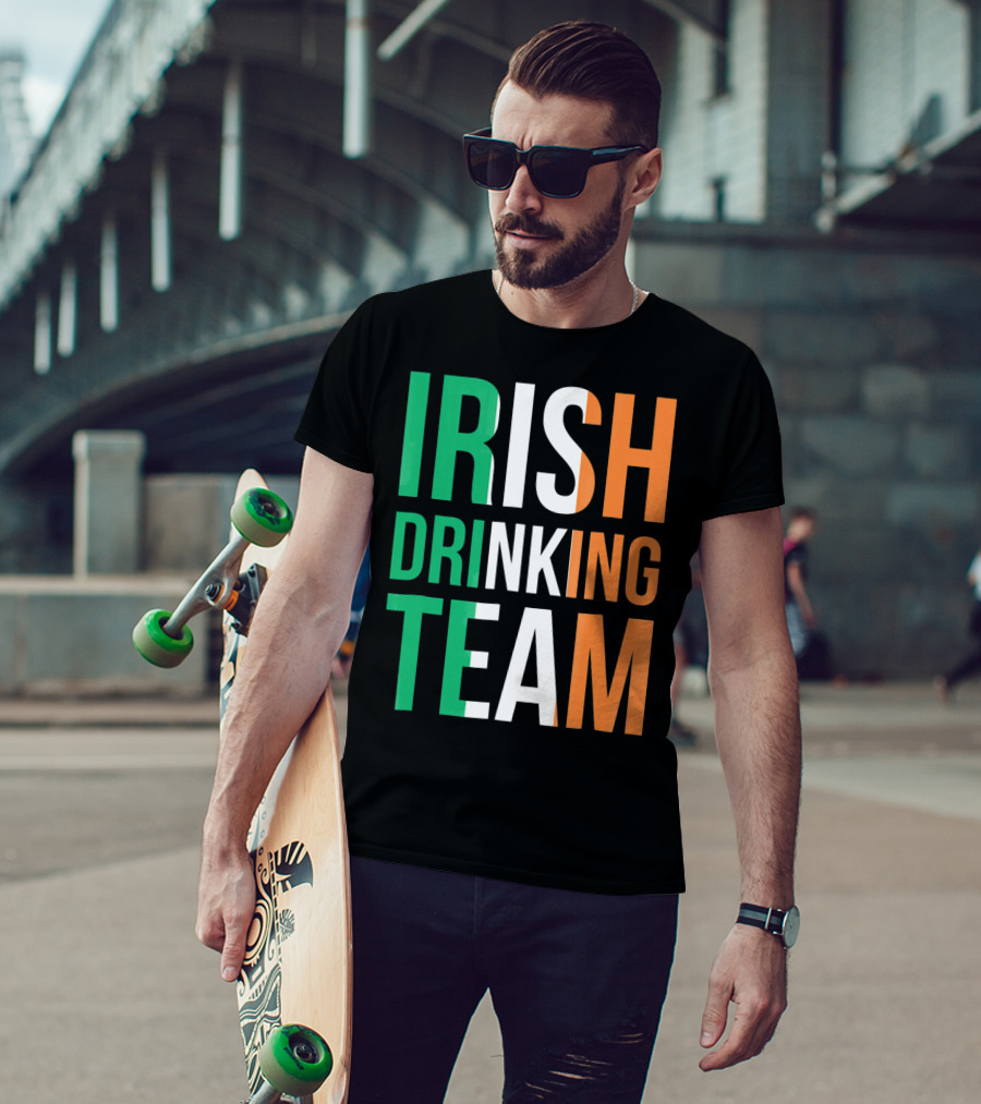 Irish Drinking Team Ireland Green White Orange T-Shirt