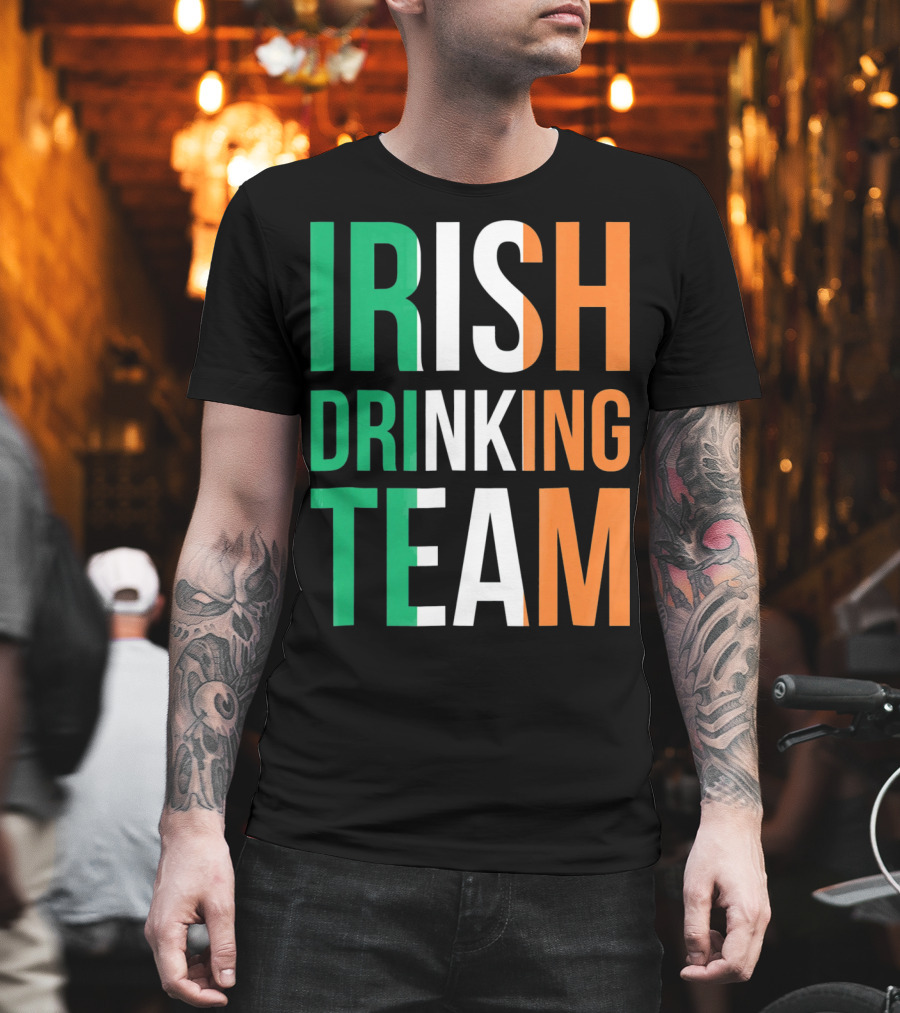 Irish Drinking Team Ireland Green White Orange T-Shirt