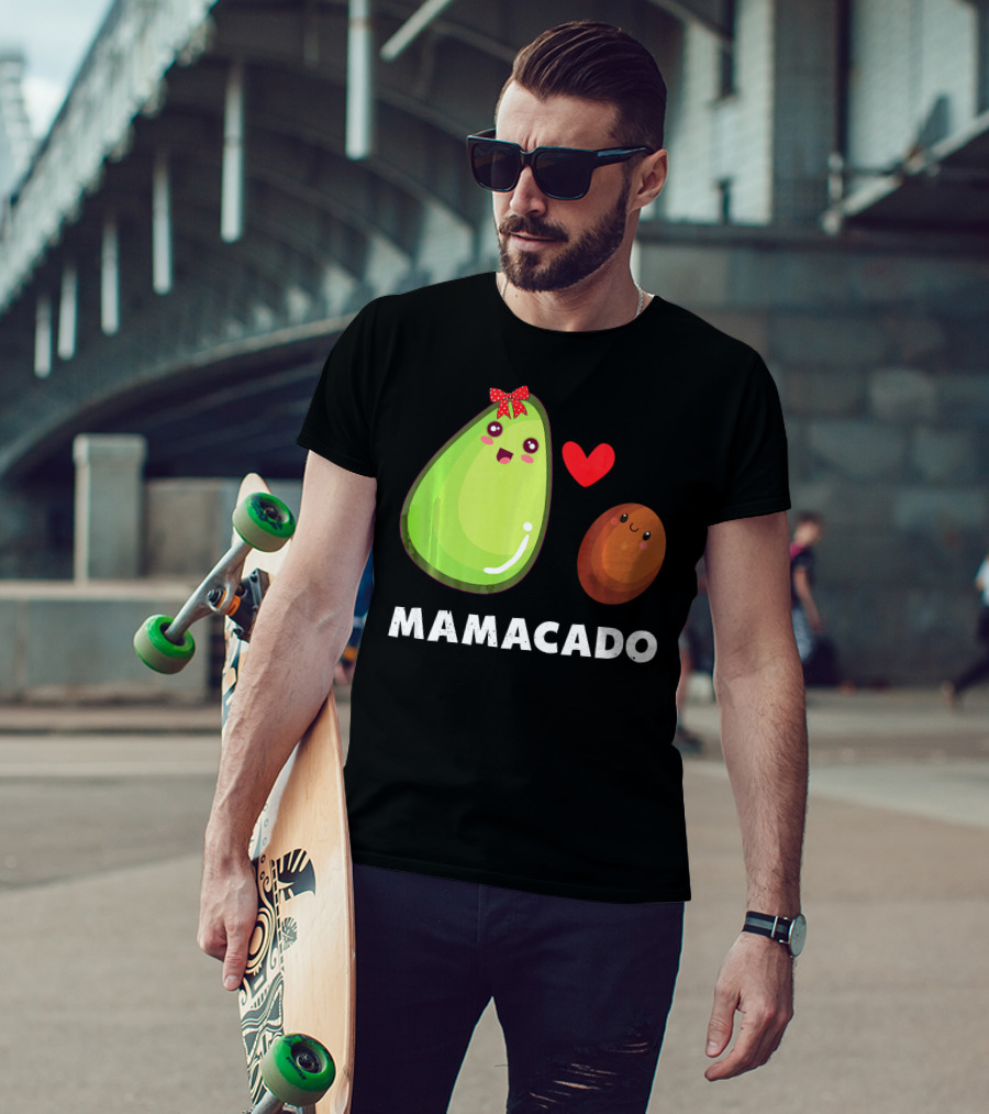 Mamacado Pregnancy Vegetarian Avo Cute Heart Avocado T-Shirt