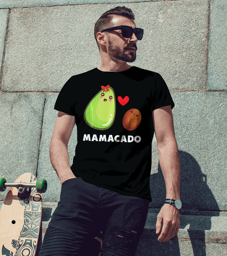 Mamacado Pregnancy Vegetarian Avo Cute Heart Avocado T-Shirt