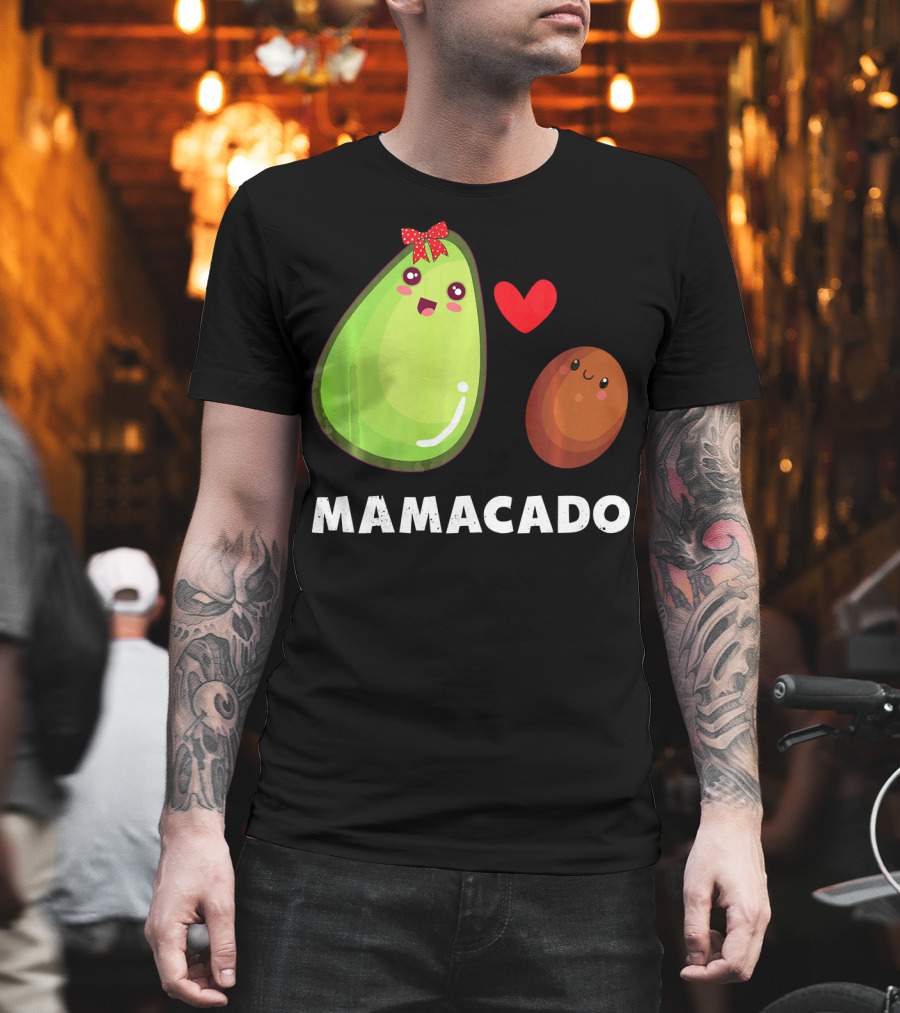 Mamacado Pregnancy Vegetarian Avo Cute Heart Avocado T-Shirt