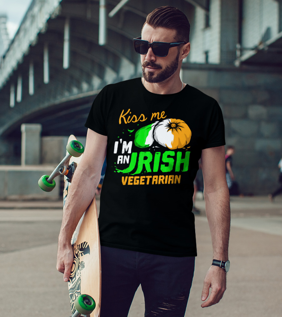Kiss Me I'm An Irish Vegetarian St. Patrick's Day T-Shirt