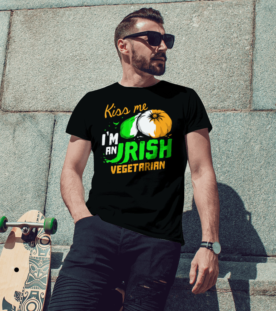 Kiss Me I'm An Irish Vegetarian St. Patrick's Day T-Shirt