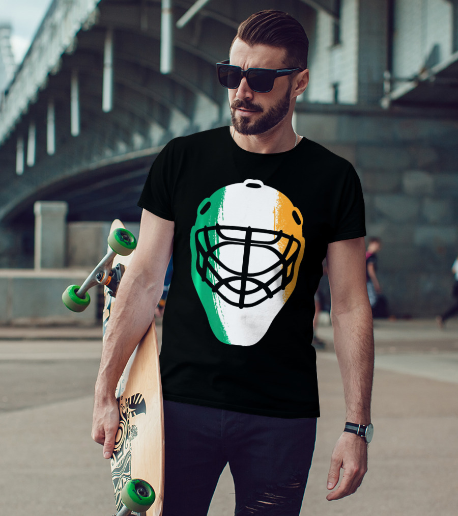 St Patricks Day Irish Hockey Mask T-Shirt