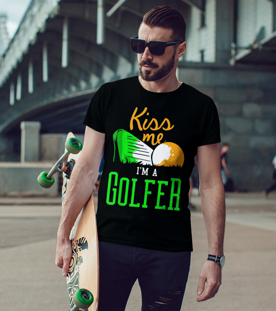 Kiss Me I'm A Golfer St. Patrick's Day T-Shirt