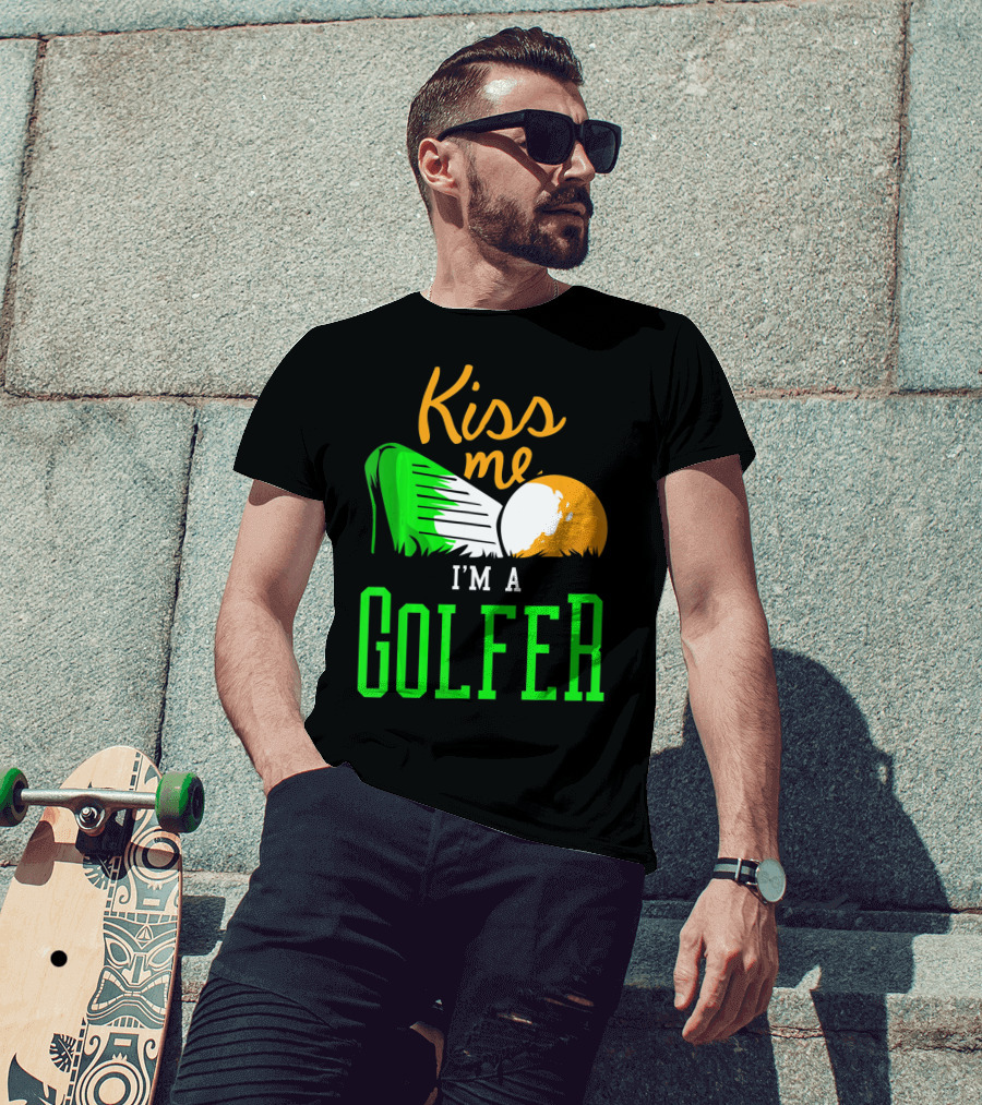 Kiss Me I'm A Golfer St. Patrick's Day T-Shirt